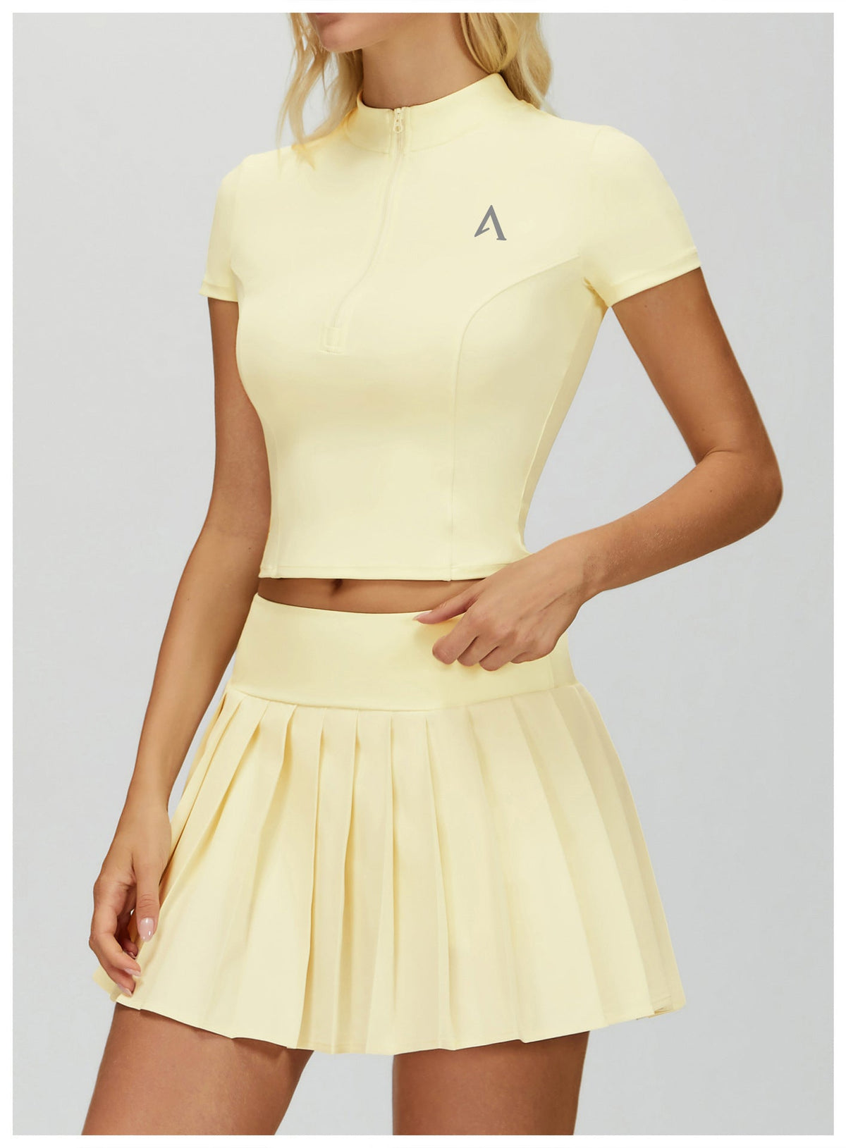 AMEL Twist Front Sculpt Activewear Set – Lemon Yellow