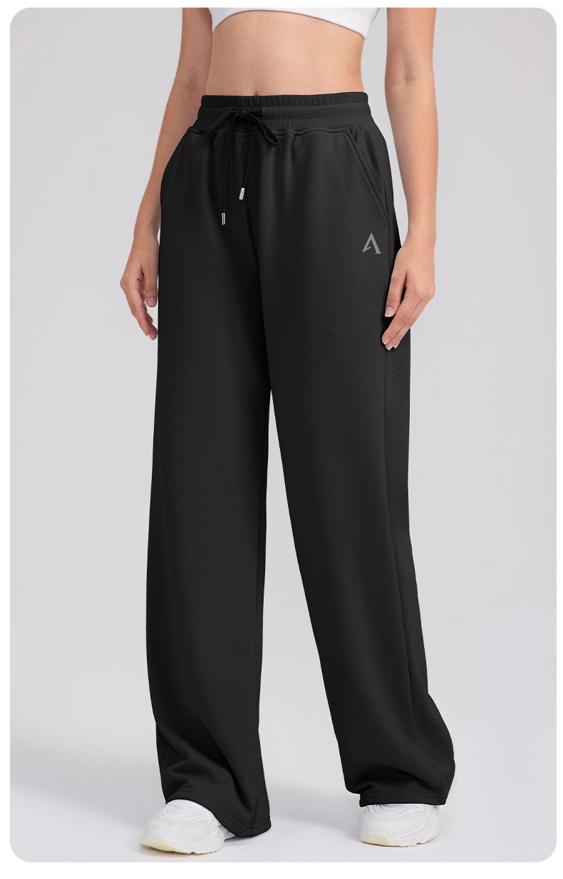 AMEL Everyday Wide-Leg Lounge Pants – Black