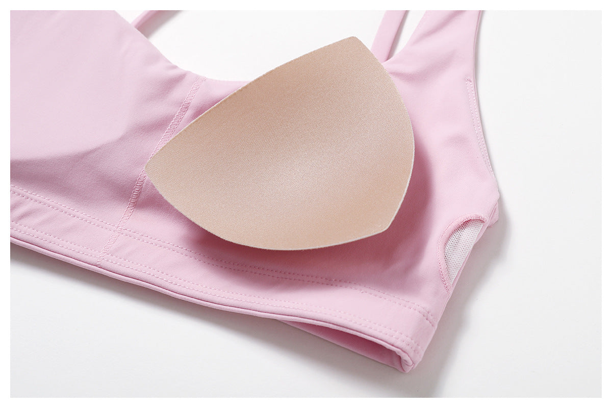 Pink Seamless Crop Top & High-Waisted Leggings Set
