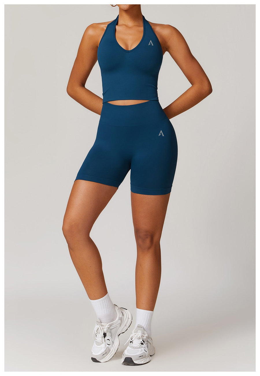 AMEL Women’s SculptFit Long Sleeve Active Set – Midnight Blue