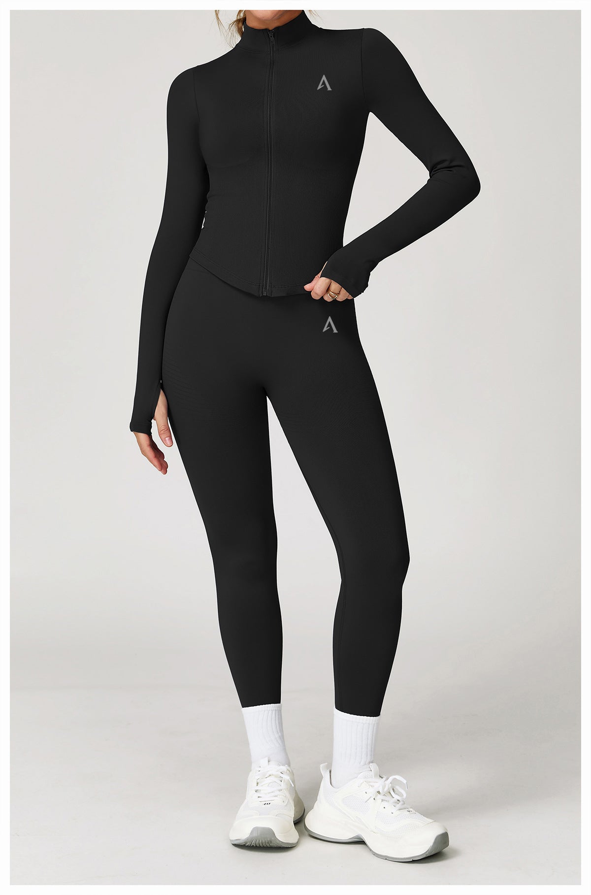 AMEL Women’s SculptFit Long Sleeve Active Set – Midnight Blue