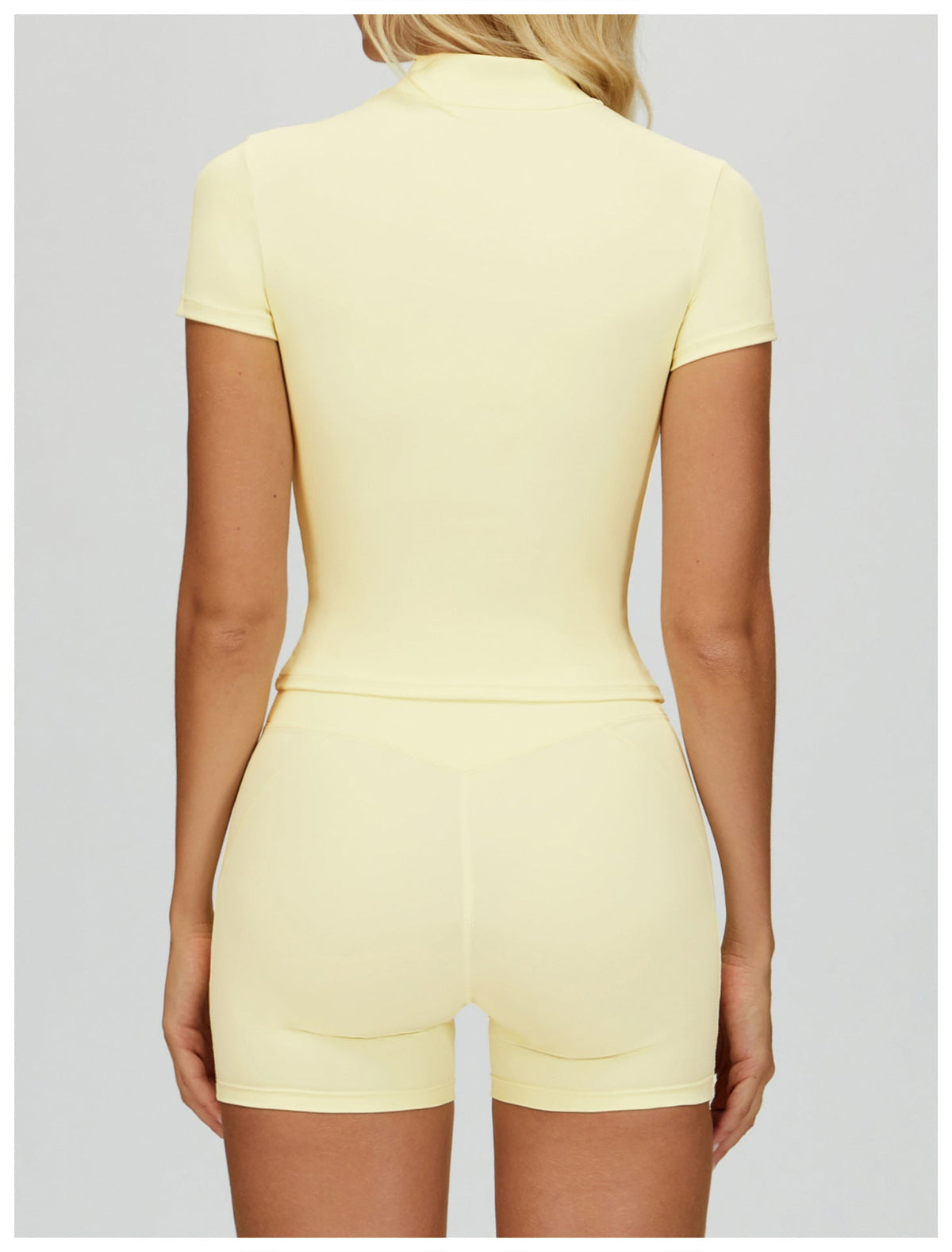 AMEL Twist Front Sculpt Activewear Set – Lemon Yellow