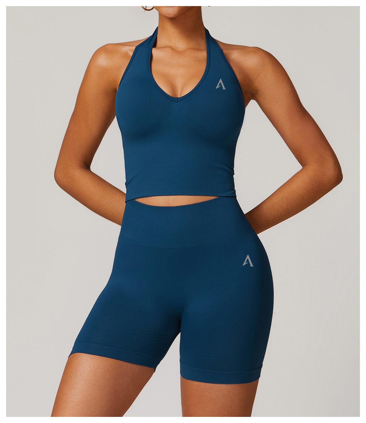 AMEL Women’s SculptFit Long Sleeve Active Set – Midnight Blue